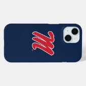 Coques Case-Mate iPhone Université du Mississippi | Script M (Verso (horizontal))