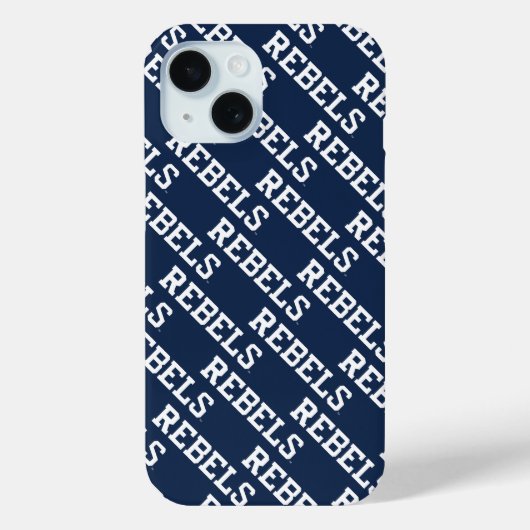 Coques Case-Mate iPhone Université du Mississippi | Wordmark Rebels (Verso)