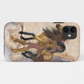 Coques Case-Mate iPhone Ureinwohner-Prinzessin und Pferd (Dos (Horizontal))