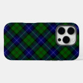 Coques Case-Mate iPhone Urquhart tartan bleu vert plaid (Verso (horizontal))