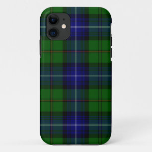 Etui iPhone Case-Mate Urquhart tartan bleu vert plaid