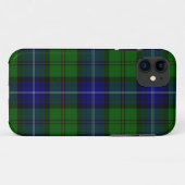 Coques Case-Mate iPhone Urquhart tartan bleu vert plaid (Dos (Horizontal))