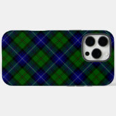 Coques Case-Mate iPhone Urquhart tartan bleu vert plaid (Verso (horizontal))