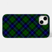 Coques Case-Mate iPhone Urquhart tartan bleu vert plaid (Verso (horizontal))