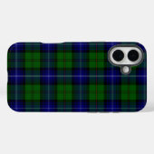 Coques Case-Mate iPhone Urquhart tartan bleu vert plaid (Verso (horizontal))