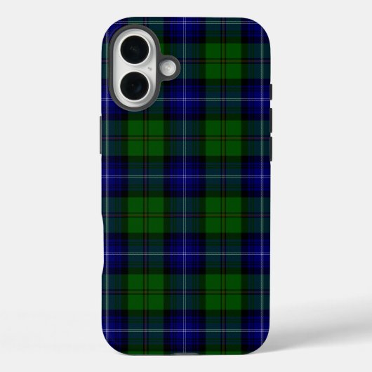 Coques Case-Mate iPhone Urquhart tartan bleu vert plaid (Verso)