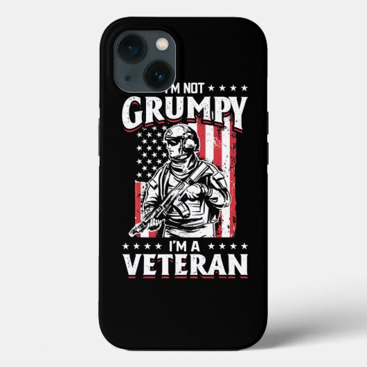 Coques Case-Mate iPhone US Flag Im not Grumpy im a Veteran 115 (Verso)