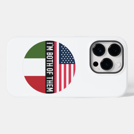 COQUES Case-Mate iPhone USA AND ITALY FLAGS I'M BOTH OF THEM (Verso (horizontal))