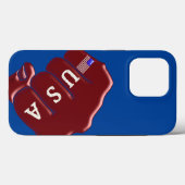 Coques Case-Mate iPhone USA Fist Bump avec le drapeau américain Coque-Mate (Verso (horizontal))