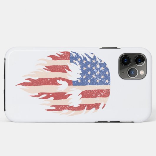 Coques Case-Mate iPhone USA Flag Skull Beard | Distressed Patriotic Design (Dos (Horizontal))