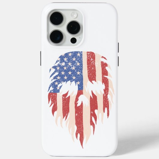 Coques Case-Mate iPhone USA Flag Skull Beard | Distressed Patriotic Design (Verso)