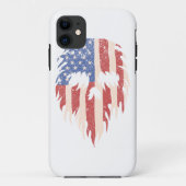 Coques Case-Mate iPhone USA Flag Skull Beard | Distressed Patriotic Design (Dos)