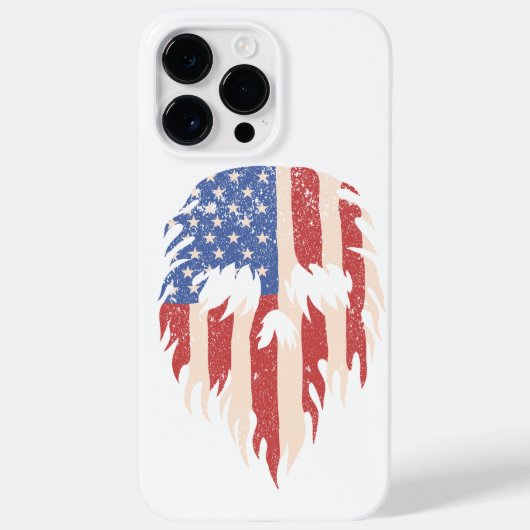 Coques Case-Mate iPhone USA Flag Skull Beard | Distressed Patriotic Design (Verso)