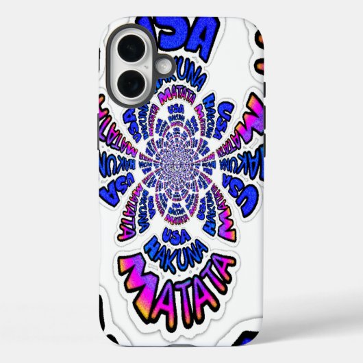 Coques Case-Mate iPhone USA Hakuna Matata Blue Gifts.png (Verso)