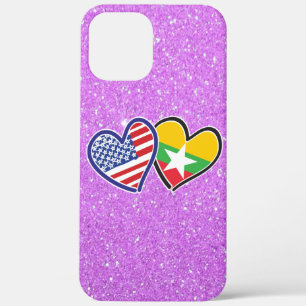 Case-Mate iPhone Case USA Myanmar Love Hearts