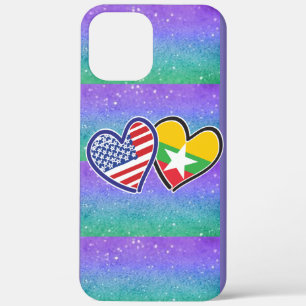 Case-Mate iPhone Case USA Myanmar Love Hearts