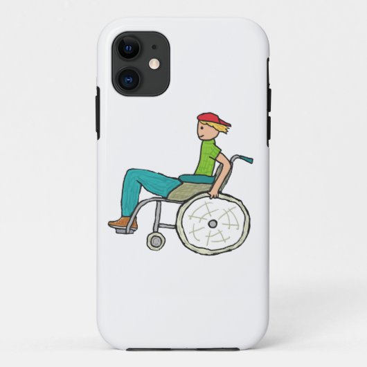Coques Case-Mate iPhone Utilisateur Fauteuil Roulant Amusant (Dos)