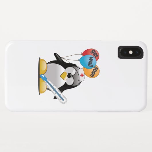 Coques Case-Mate iPhone Va-t'en bientôt. Infirmière de pingouin. (Dos (Horizontal))