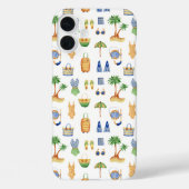 Coques Case-Mate iPhone Vacances à la plage à l'aquarelle (Verso)