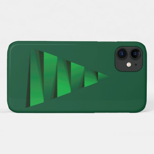 Coques Case-Mate iPhone Vacances dans l'arbre de Noël vert (Dos (Horizontal))