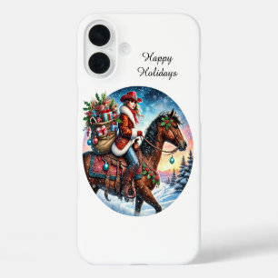 Coques iPhone 16 Plus Vacances de cowgirl occidental personnalisable