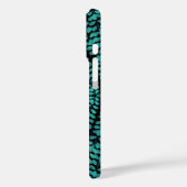 Coques Case-Mate iPhone Vacances de printemps Feuilles Turquoise Conceptio (Verso / Gauche)