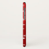 Coques Case-Mate iPhone Vacances de rouge de flocons de neige (Dos/Gauche)