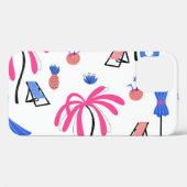 Coques Case-Mate iPhone Vacances d'été : Palm Trees Ananas Motif (Verso (horizontal))