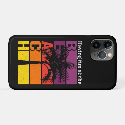 Coques Case-Mate iPhone Vacances d'été S'amuser à la plage Retro (Dos (Horizontal))