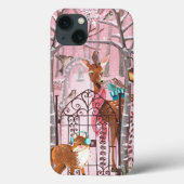 Coques Case-Mate iPhone Vacances en bois rose pâle hiver (Verso)