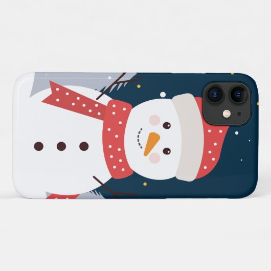 Coques Case-Mate iPhone Vacances hiver Snowman (Dos (Horizontal))