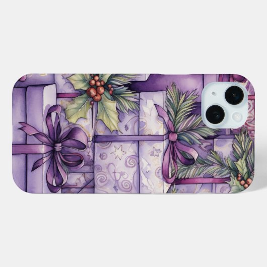 COQUES Case-Mate iPhone VACANCES PURPLES PRÉSENTS (Verso (horizontal))