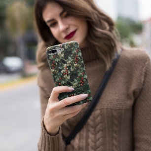 Coque Pour iPhone 14 Vacances traditionnelles Green Holly