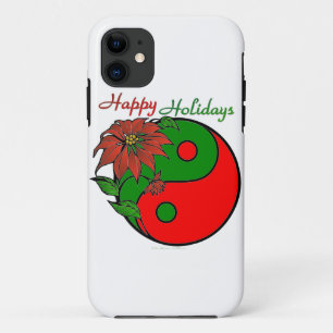 Coques Pour iPhone Vacances Yin Yang Poinsettia Rouge Vert