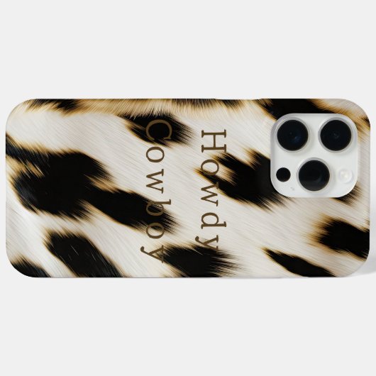 Coques Case-Mate iPhone Vache blanche noire (Verso (horizontal))