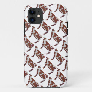 Coque Case-Mate Pour iPhone Vache Brown et blanche Silhouette