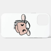 Coques Case-Mate iPhone vache de dessin animé noir blanc rose baiser gris (Verso (horizontal))