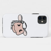 Coques Case-Mate iPhone vache de dessin animé noir blanc rose baiser gris (Dos (Horizontal))