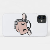 Coques Case-Mate iPhone vache de dessin animé noir blanc rose baiser gris (Dos (Horizontal))