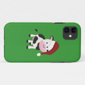 Coques Case-Mate iPhone vache de Noël (Dos (Horizontal))
