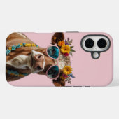 Coques Case-Mate iPhone Vache gaie avec lunettes de soleil (Verso (horizontal))