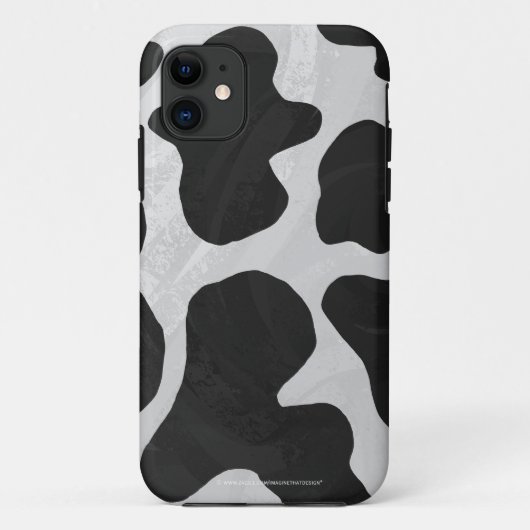 Coques Case-Mate iPhone Vache Imprimé Noir et Blanc (Dos)