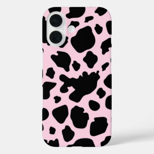 Coques iPhone 16 Vache Imprimer sur le président rose