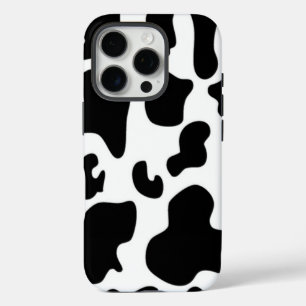 Coques iPhone 16 Pro Vache noire et blanche