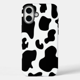 Coques iPhone 16 Plus Vache noire et blanche