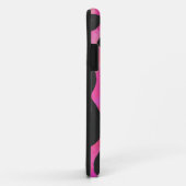 Coques Case-Mate iPhone Vache rose chaud et noir (Dos/Droite)