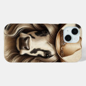 Coques Case-Mate iPhone Vachère Blonde de Campagne Drôle (Verso (horizontal))