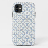 Coques Case-Mate iPhone Vaches Coquette Bleues, Trellis, Preppy (Dos)