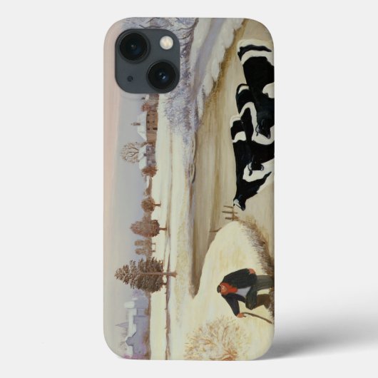 Coques Case-Mate iPhone Vaches dans une rivière d'hiver (Verso)