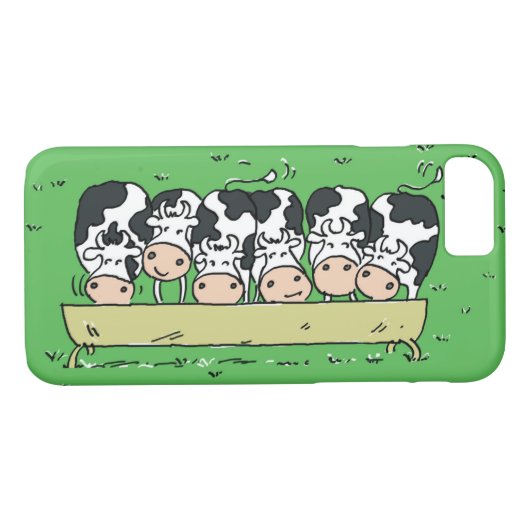 Coques Case-Mate iPhone Vaches et châteaux dans un champ d'agriculteurs (Dos (Horizontal))